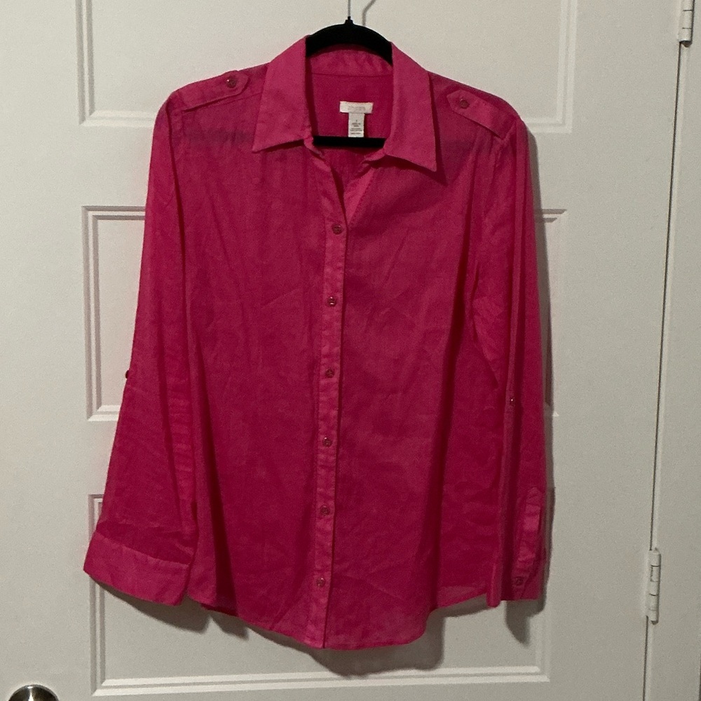 Chico's Pink Button-Up Blouse